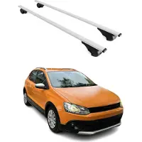 Omtec Dachträger Gepäckträger für VW Polo Schrägheck 2009-2017 Grundträger Metall Grau