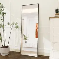 ProximaX Stehender Spiegel 177x77 cm – Schwarz, quadratisch, minimalistisches Design mit klaren Linien – Modern & vielseitig einsetzbar
