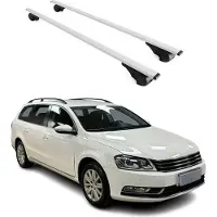 Omtec Dachquerträger für VW Passat B7 Alltrack, Baujahr 2012-2015, Farbe: Silber