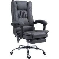 Youjia Massage Bürostuhl mit Wärmefunktion, 135° neigbar, höhenverstellbar, bis 120 kg, ergonomisch