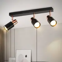 ZMH Deckenstrahler 3 Flammig LED Deckenlampe GU10 355°Drehbar Wandstrahler Schwarz Modern Flur für Küche Wohnzimmer Schlafzimmer(Ohne Leuchtmittel)