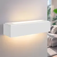ZMH Wandleuchte Innen Wandlampe Flur Up and Down Wandleuchten Modern Design G9 Flurlampe Weiß Gipsleuchte Wand Treppenhaus Lampe für Wohnzimmer Küche 35.5CM Ohne Leuchtmittel