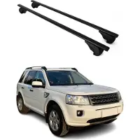 Omtec Dachgepäckträger, Querstange, für Land Rover Freelander, Baujahr 2006-2015, Farbe: Schwarz