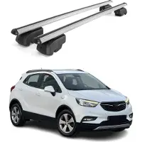 Omtec Dachträger Gepäckträger für Opel Mokka X 2015-2023 ABE Aluminium Silber 2x