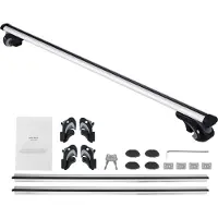 SucceBuy Universal-Dachträger-Querträger, 135 cm Aluminium, 90 kg Tragkraft, verstellbar, mit Schlössern, für SUVs, Limousinen, Vans