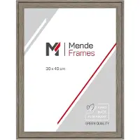 MendeFrames Holzrahmen Massivholz 50x75 cm grau gemasert H120