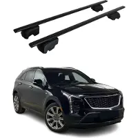 Omtec Dachträger Grundtäger für Cadillac XT4 2018-2025 75kg Metall Schwarz 2 tlg