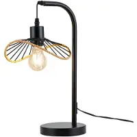 ZMH Tischlampe Nachttischlampe Vintage Tischleuchte Schlafzimmer E27 Nachtlampe mit Kabel Schreibtischlampe Leselampe für Wohnzimme(Ohne Leuchtmittel）