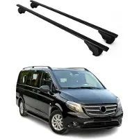 Omtec Dachquerträger für Mercedes Vito W447, Baujahr 2014-2024, in schwarzem Finish