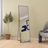 ProximaX 40 x 150 cm Ganzkörperspiegel, 2 in 1 Standspiegel und Wandspiegel, Ankleidespiegel, Garderobenspiegel für Schlafzimmer, Wohnzimmer und Eingangsbereich, Schwarz