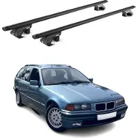 Aurilis Dachträger Gepäckträger für BMW 3er Touring E36 E91 1994-2012 Alu Schwarz 2x ABE
