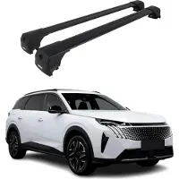 Omtec Dachträger Grundträger für Peugeot 5008 2024-2025 Schwarz Alu 2 tlg