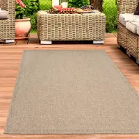 Carpetia Outdoor Teppich in Sisal-Optik für Garten, Terrasse und Balkon Größe - 60 x 90 cm