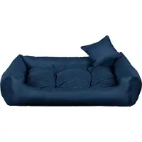 POOM Hundebett CODURA – Robuste Hundeliege aus strapazierfähigem Stoff, langlebiges Hundekissen in hoher Qualität (3XL – 130x110 Dunkelblau)