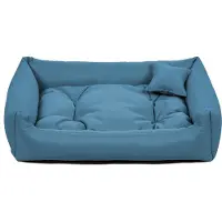 POOM Hundebett NEO – Bequeme Hundeliege aus strapazierfähigem Stoff, langlebiges Hundekissen in hoher Qualität (XL - 100x75, Hellblau)