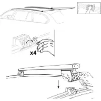 Aurilis Dachträger Trek kompatibel mit für Opel Astra J ab 2010 Zafira III ab 2012 Aluminium