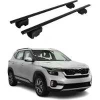 Omtec Dachgepäckträger, Querstange, für Kia Seltos, Baujahr 2020-2023, schwarze Farbe, mit ABE-Zulassung