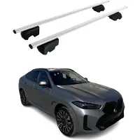 Omtec Dachquerträger für BMW X6 G06, Baujahr 2019-2024, Farbe: Silber