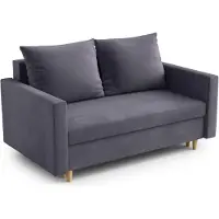 AX Living Sofa Modern Shurton 155 cm Grau Samt – Elegante 2-Sitzer