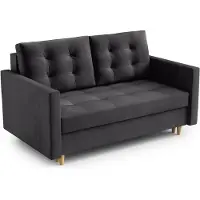 AX Living Spaxton 2 Sitzer Sofa Klein 155 Dunkelgrau Modern Funktional
