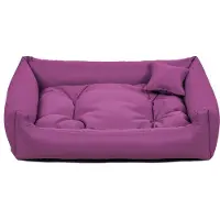 POOM Hundebett NEO – Bequeme Hundeliege aus strapazierfähigem Stoff, langlebiges Hundekissen in hoher Qualität (S - 70x55, Violett)