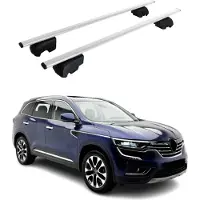 Omtec Dachgepäckträger, Querstange, für Renault Koleos, Baujahr 2017-2023, Stahl, Silberfarben, mit ABE-Zulassung