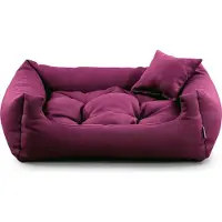 POOM Hundebett NEO – Bequeme Hundeliege aus strapazierfähigem Stoff, langlebiges Hundekissen in hoher Qualität (2XL - 110x90, Violett)