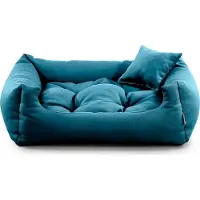 POOM Hundebett NEO – Bequeme Hundeliege aus strapazierfähigem Stoff, langlebiges Hundekissen in hoher Qualität (2XL - 110x90, Türkis)