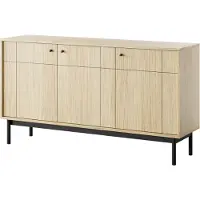 AX Living Kommode für Kleidung Cypressa K154 154 cm Breite Eiche Linea
