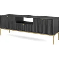 AX Living Lowboard TV Eternas 154 cm modernes Design, Schwarz