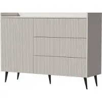 AX Living Kommode mit Schubladen Acaddo – 126 cm Breite, Kaschmir