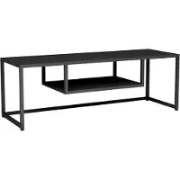 In And OutdoorMatch TV-Möbel Minna – 120 x 40 x 40 cm – Mattschwarz – stilvolles Design – Metall