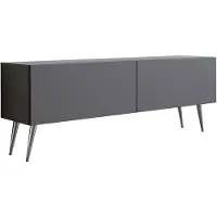 3Xeliving TV-Schrank : Anthrazit, Chrombeine, 140 x 52 x 32 cm