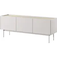 3Xeliving TV-Schrank : Korpus und Front: Kaschmir, Linea-Eiche TOP, 144 x 55 x 37 cm