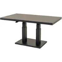 In And OutdoorMatch Loungetisch - Verstellbar - 140x80x49/72 cm - Gesinterter Stein