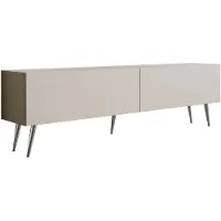 3Xeliving TV-Schrank : Kaschmir, Chrombeine, Möbelmaße: 170 x 52 x 32 cm