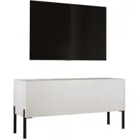 3Xeliving TV-Schrank : Kaschmir mit Beinen in Schwarz, 100 x 52 x 32 cm