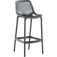 In And OutdoorMatch Barhocker Lisandro - 1er Set - Ergonomisch - Barhocker Küche oder Kantine - Dunkelgrau - 75cm