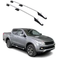 Omtec Dachgepäckträger, Querstange, für Fiat Fullback, Baujahr 2015-2021, Aluminium, grau