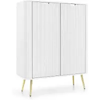 AX Living Highboard Schrank Salvia K103 103 cm Breite, Modern in Weiß