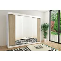 Minio Kleiderschränke TOKYO 2 250 cm Weiße / Sonoma