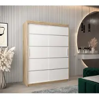 Minio Kleiderschränk 150 cm VERONA 1 Sonoma / Weiß