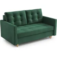 AX Living Spaxton 2 Sitzer Sofa Klein 155 cm Grün mit Schlaffunktion