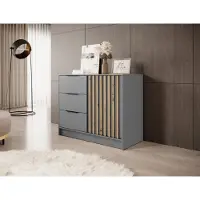 Minio Kommode NELLY 2D Artisan Eiche / Grau
