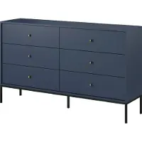 Minio , Kommode "MINIMAL", 154 cm, mit Schubladen, Dunkelblaue Farbe