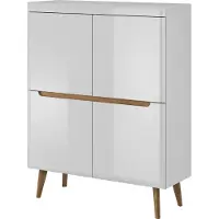 Minio Kommode 107 cm BODO White / Rivera Eiche