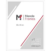 MendeFrames Holzrahmen H011 weiß 20x40 cm mit Normalglas