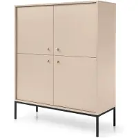 AX Living Große Kommode Domiti MK104 Modern und Praktisch 104cm Beige