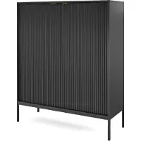 AX Living Modern Kommode Eternas K104 mit Lamellenfront 104 cm Schwarz
