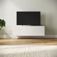Sonni TV-Schränke weiß Hochglanz hängend holz 100 x 40 x 30cm Wandhängend, bodenstehend Niedriger Schrank